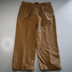 CC Filson 38x30 Khaki 100% Cotton Pleated Cuffed Classic Chino Mens Pants